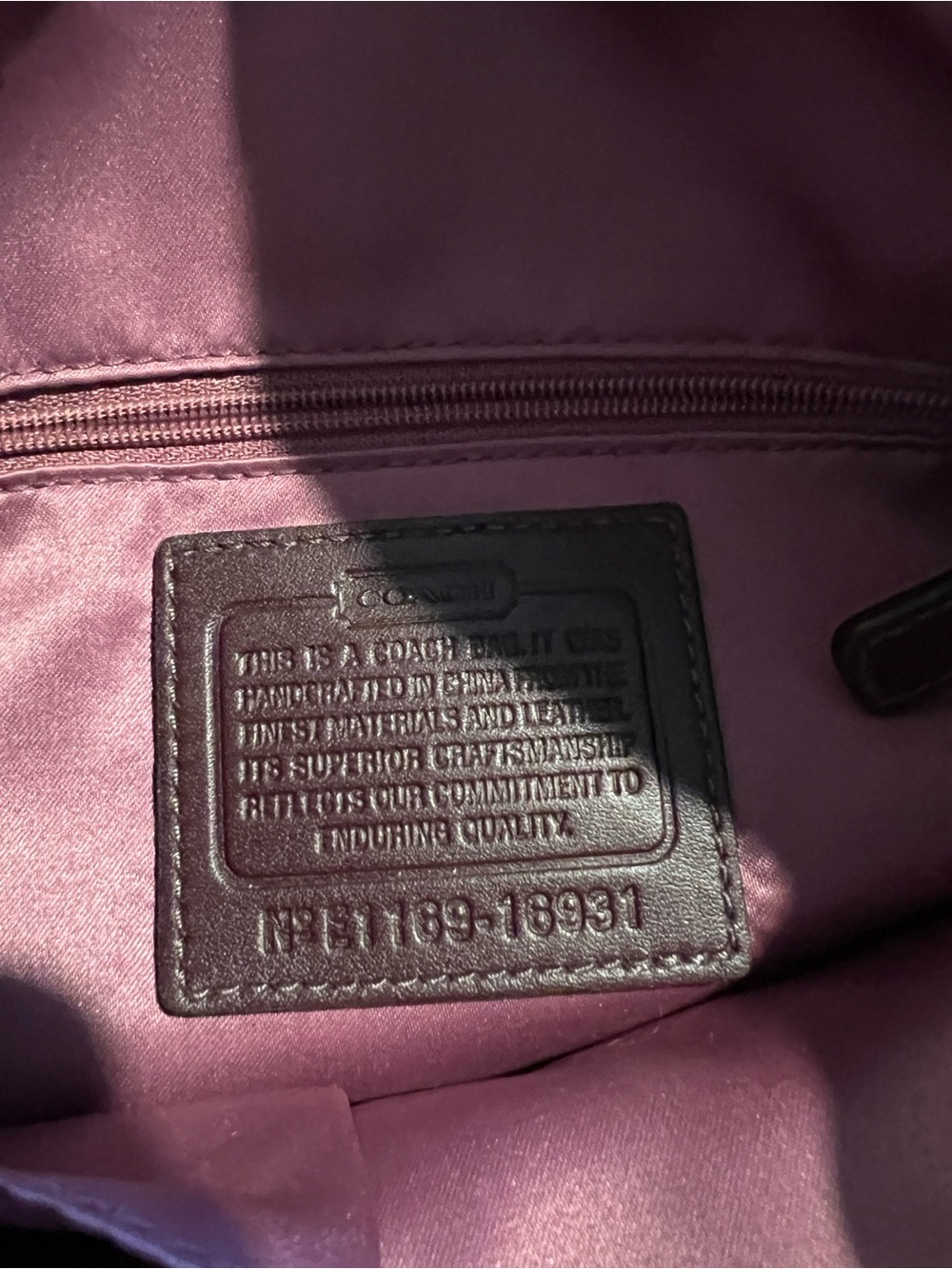 Coach Kristin Leather Flap Shoulder Bag in Deep Plum / Chocolate Burgundy - Picture 12 of 16